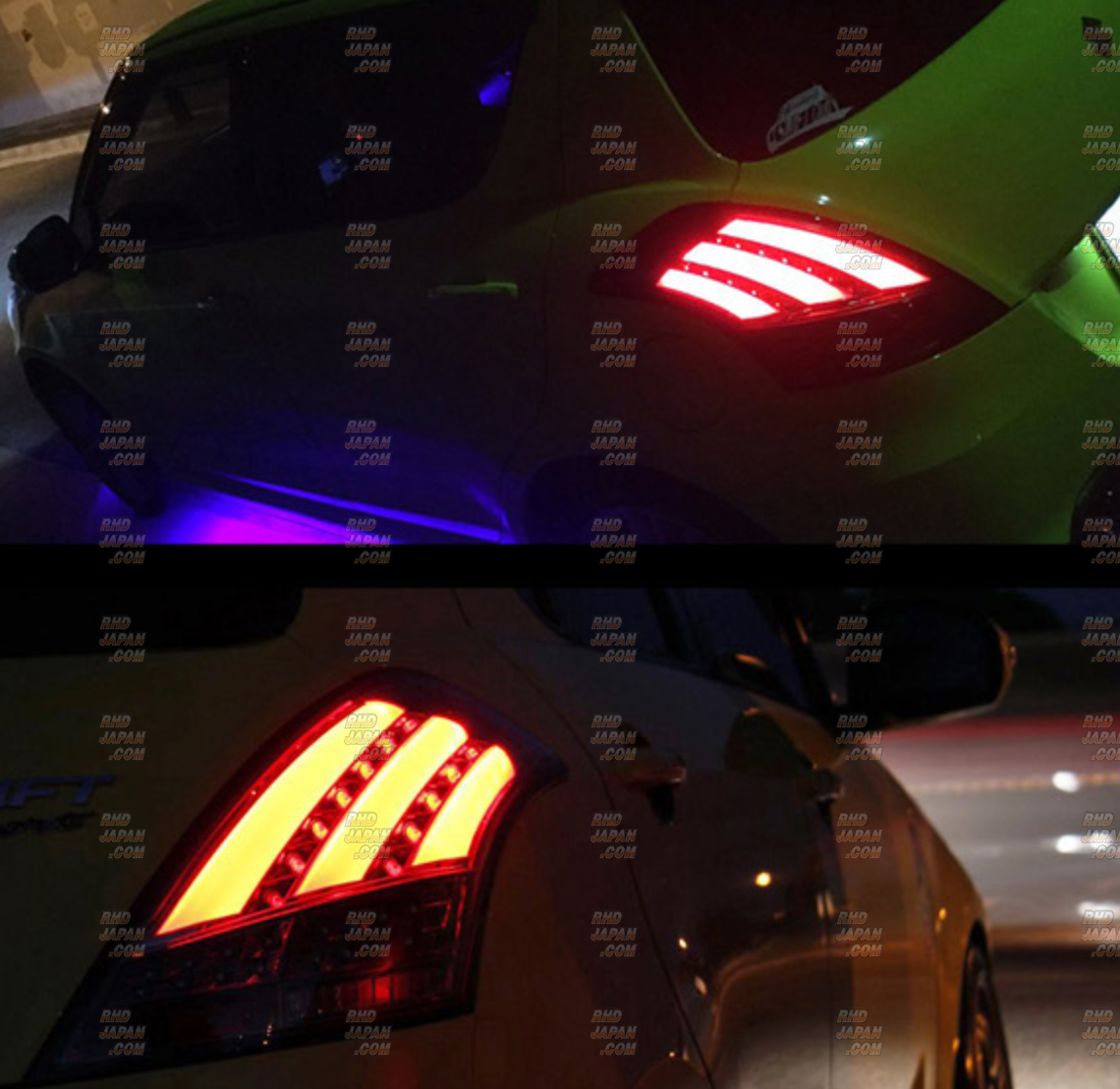 78 Works Fiber Full LED Tail Set Version 3 Black Chrome - Swift